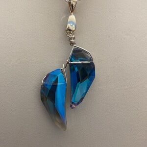 5 for $15 Blue Crystal Pendant Necklace